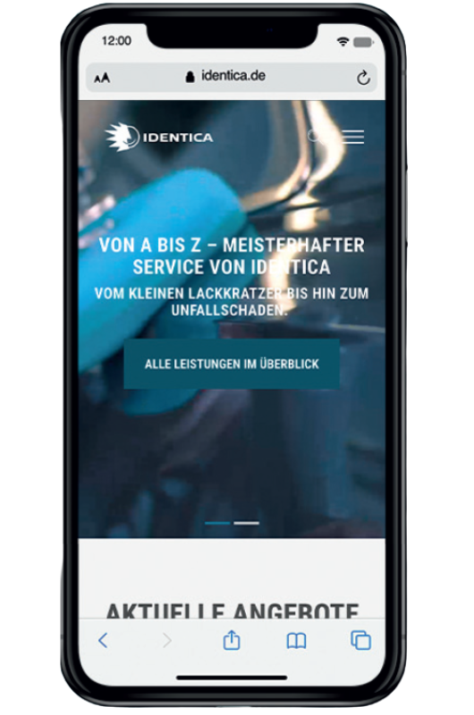 Relaunch von Identica.de Content Auch auf Mobilgeräten garantiert die neue Identica Website ein Nutzerfreundliches Erlebnis